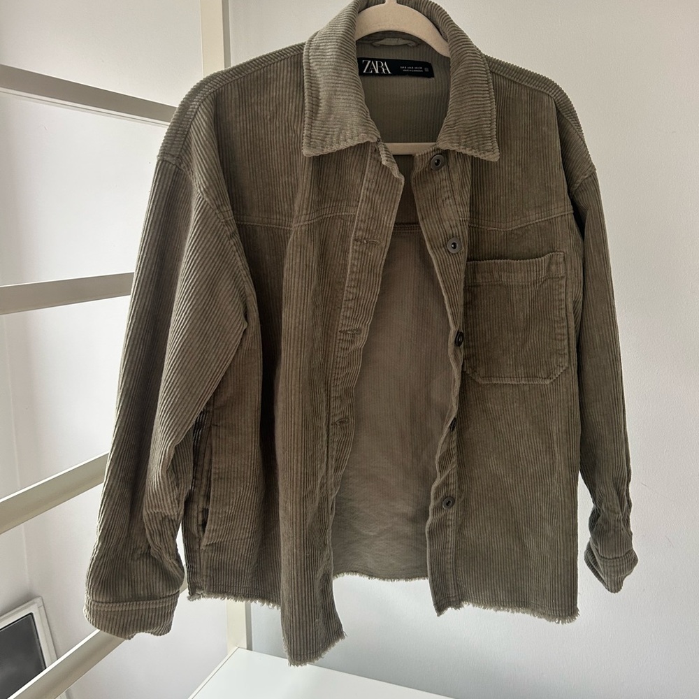 Zara  Olive Corduroy Jacket